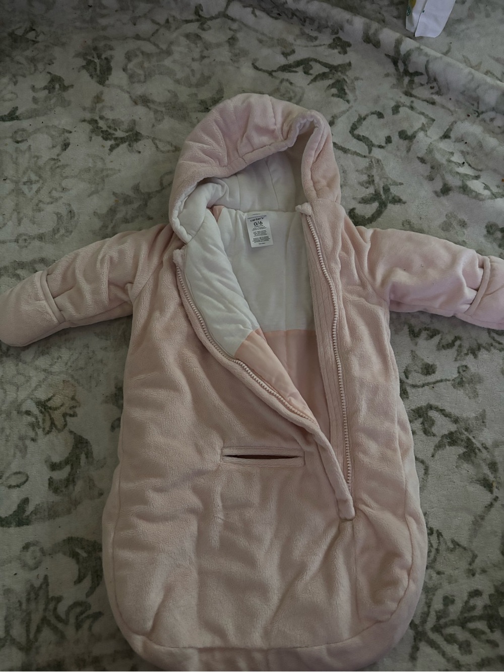 Soft Pink Hooded Baby Snow Suit